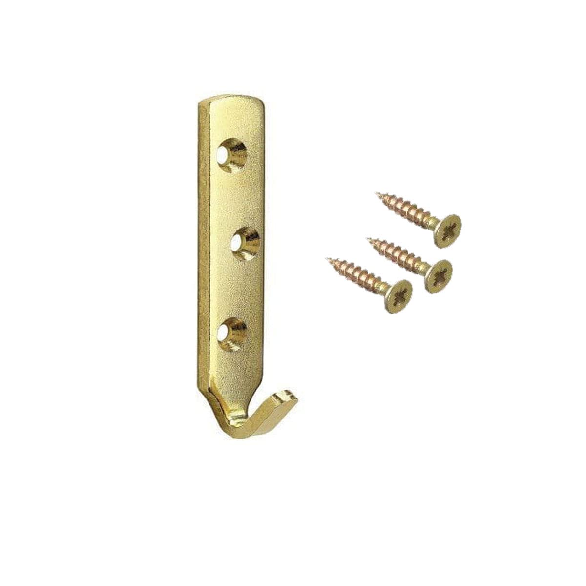 Sisi Uk Brass J Picture Hanging Hooks Frame Mirror Hanger Hooks Adjustable Photo Hanging 3 Holes Plated Hook Photo Hanging Brackets With Screw And Plugs Pack Of 4