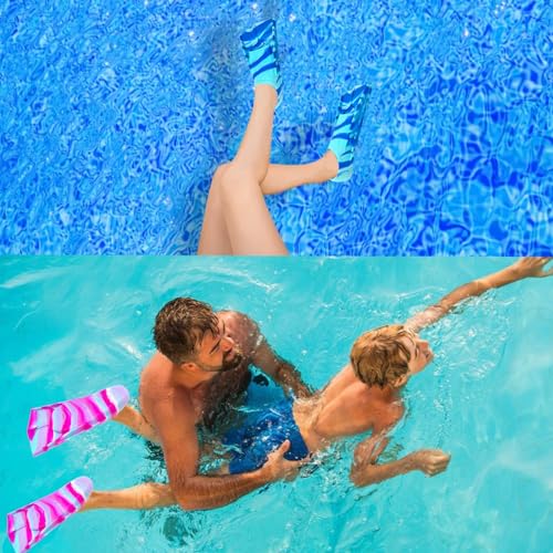 Fadgesy Swimming Training Fins,Comfortable Silicone Flippers for Swimming and Diving,Size Suitable Kids Girls Boys Adult (S, DopamineAmusementPark) by Fadgesy - Image 5