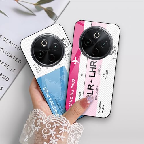Image of COLORflow Back Cover Compatible with Vivo T4 5G / Y300 Pro 5G / iQOO Z10 5G | Boarding Pass Colors Customized | Shockproof TPU Bumper with Camera Protection Back Cover
