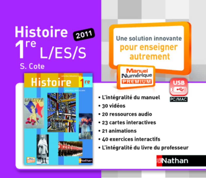 Histoire 1re - S. Cote - manuel numérique enrichi - clé USB - tarif non adoptant