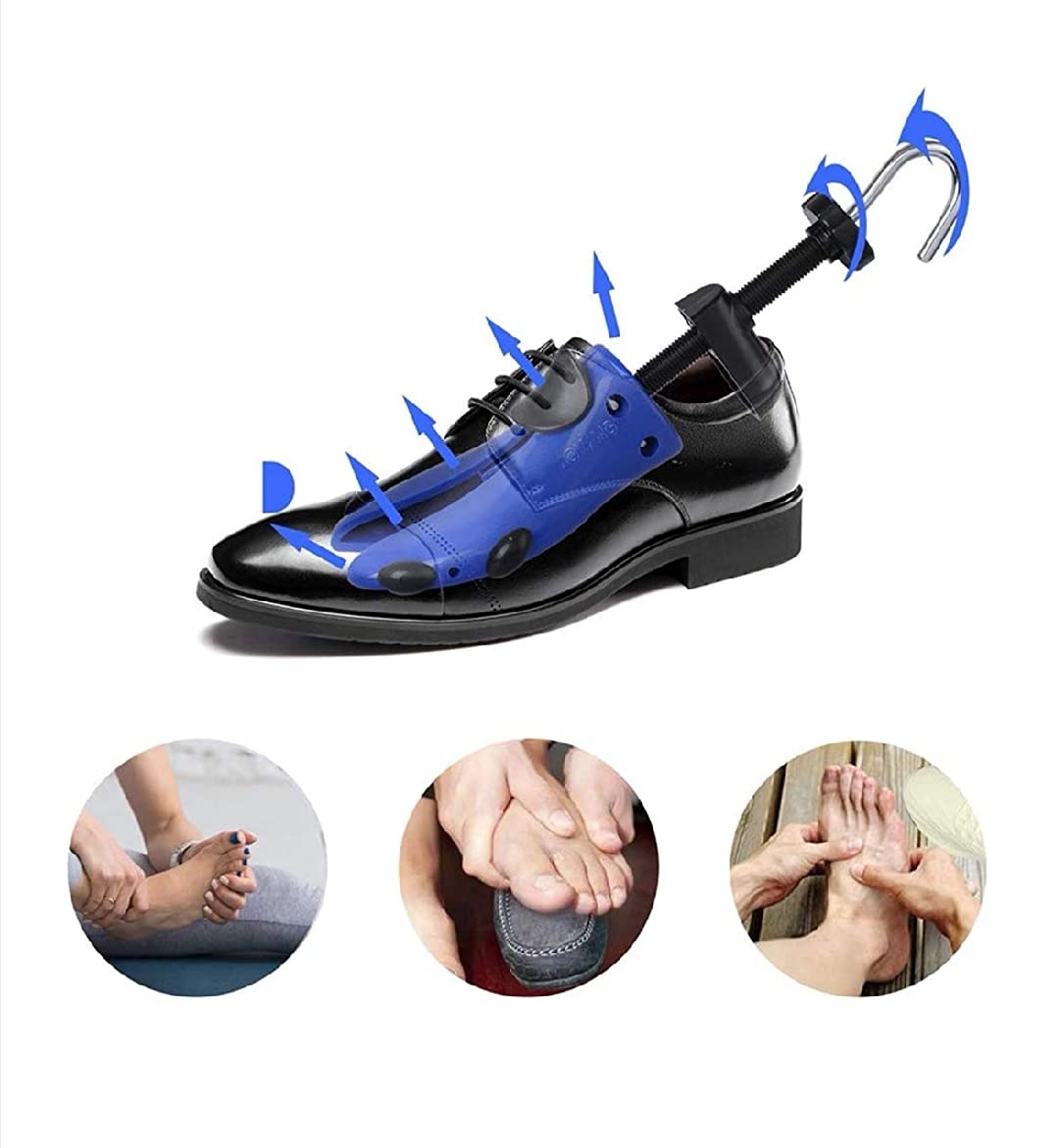 Extensor de zapatos de dos vías, ajustable, longitud y anchura, unisex, gran árbol de zapatos, buen moldeador, tamaño de mujer (5.5-10) y M (6-9)