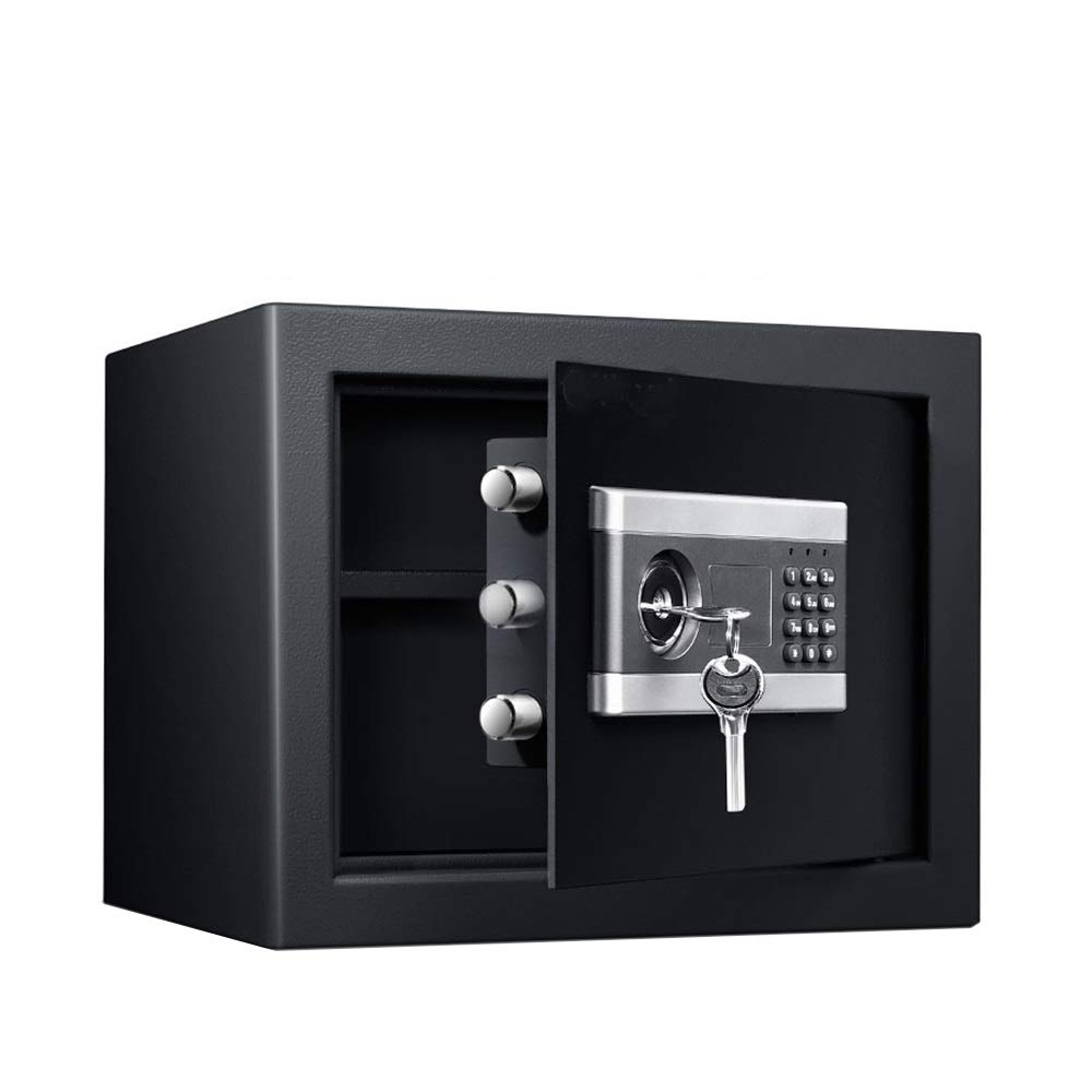 Casseforti elettroniche, cassaforte da 30 cm per ufficio domestico, mini cassaforte interamente in acciaio, armadietti portadocumenti a muro per computer portatili, gioielli, armadietto portadocumenti