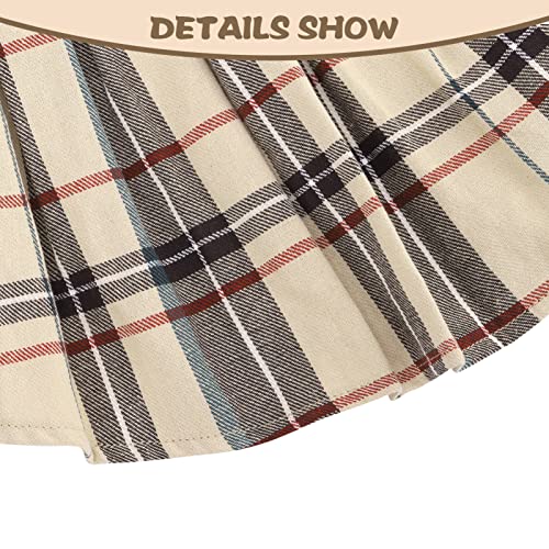 Pupteck Classic Plaid Dog Dress Cute Puppy Clothes Outfit Medium #TOP2