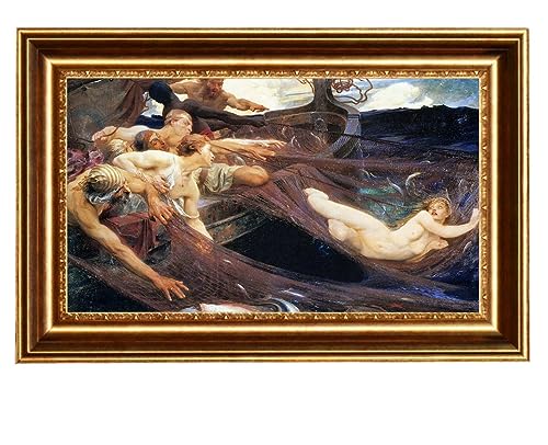 ELITEART- Sea Melodies (1904) by Herbert James Draper Oil Painting