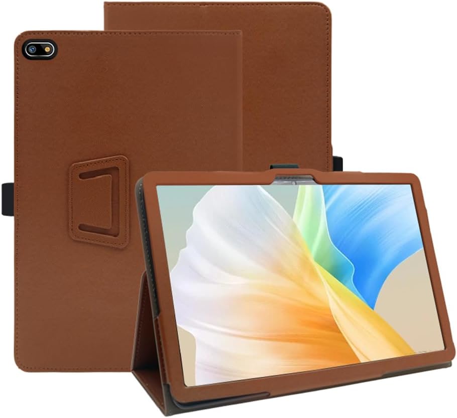 Compatible with PRITOM P7 7-INCH Tablet case, Full Coverage Ultra Slim PU Leather Cover Case Folding Stand Cover Protective Tablet Cover with Hand Strap Magnet (Brown)