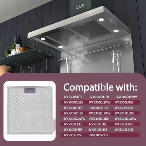 Filtre à graisse hotte JVX5300BJ1TS en aluminium 35cm multi-usage