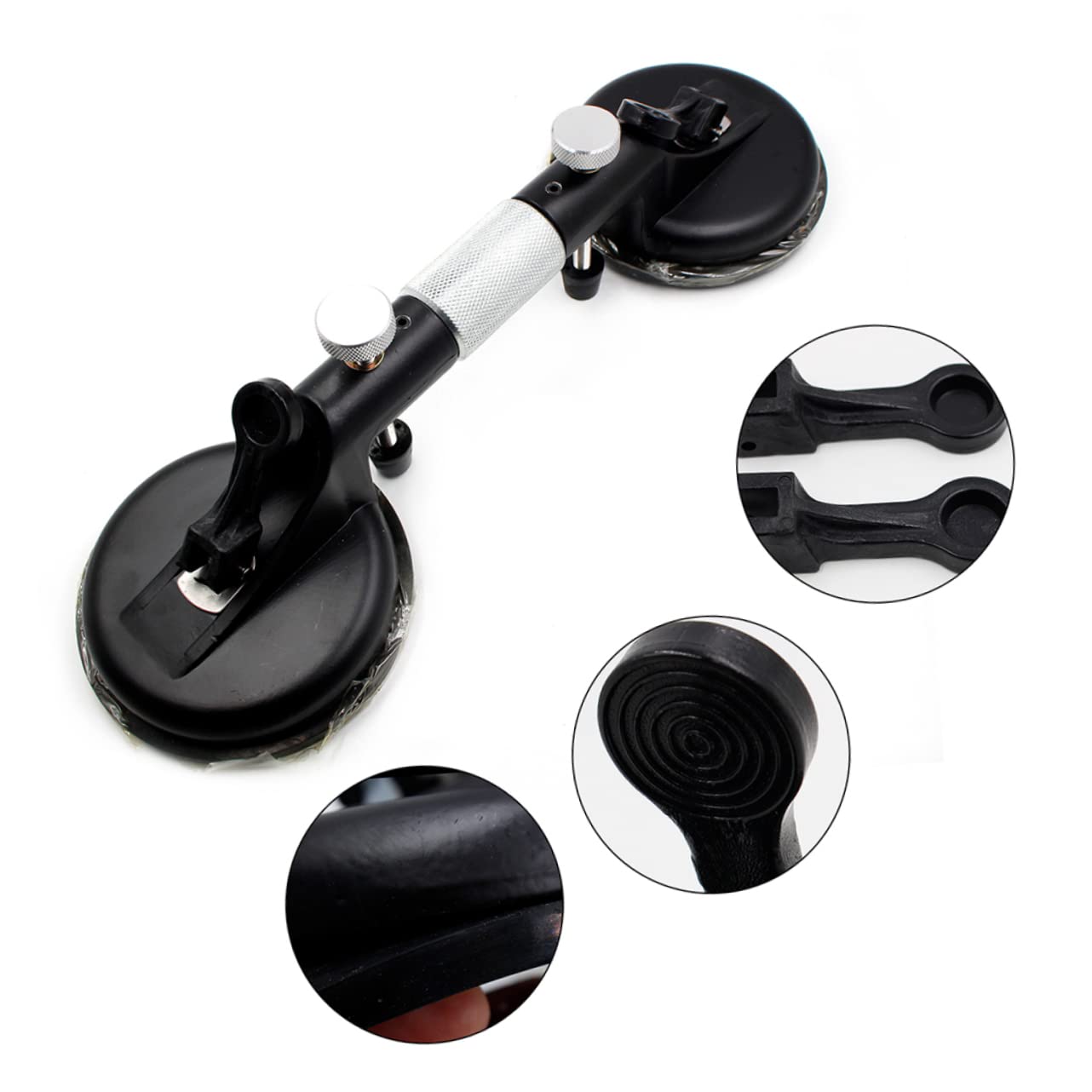 Double Suction Cup Vacuum Suction Cup Strong Suction Cup Large Suction Cups Window Suction Cups Tile Suction Cup Tool Suction Cups Heavy Duty Suction Handle Aluminum Alloy HOMOCONO