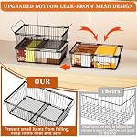 Large Freezer Organizer Bins,Upgraded Bottom Leak-Proof net,Fit 10 to 20 Cu Ft Chest Freezer,4Pack, Expandable Stackable Chest Freezer Containers with Handle(Black-4Pack)
