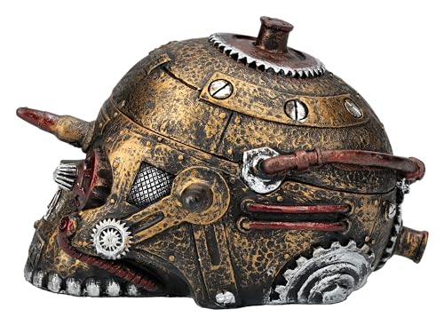 Steampunk tête de mort Pacific Giftware résine crâne déco indus gothique - 5