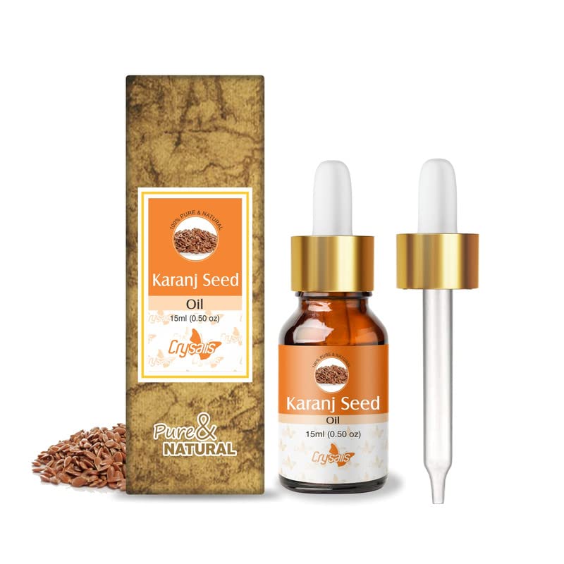 Image of Crysalis Kranj Seed (Pongamia Pinnata) |100% Pure & Natural Undiluted Carrier Oil Organic Standard /Glowing Skin, Healthy Hair, Nourished Face, Maintain Clear Skin 15ML With Dropper