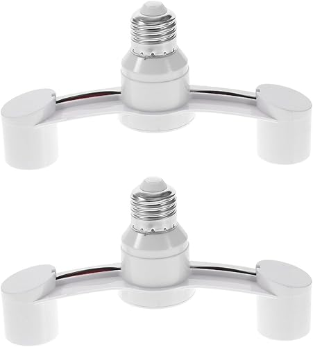 TEHAUX Divisor de enchufe de luz E27, 2 en 1, cabeza de lámpara E27, bombilla LED, toma de corriente, convertidor, adaptador de bombilla, divisor de