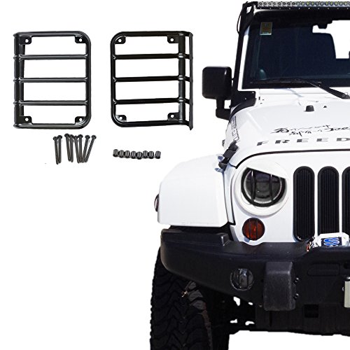 image for Xprite Tail Light Covers Compatible with 2007-2018 Jeep Wrangler JK & 