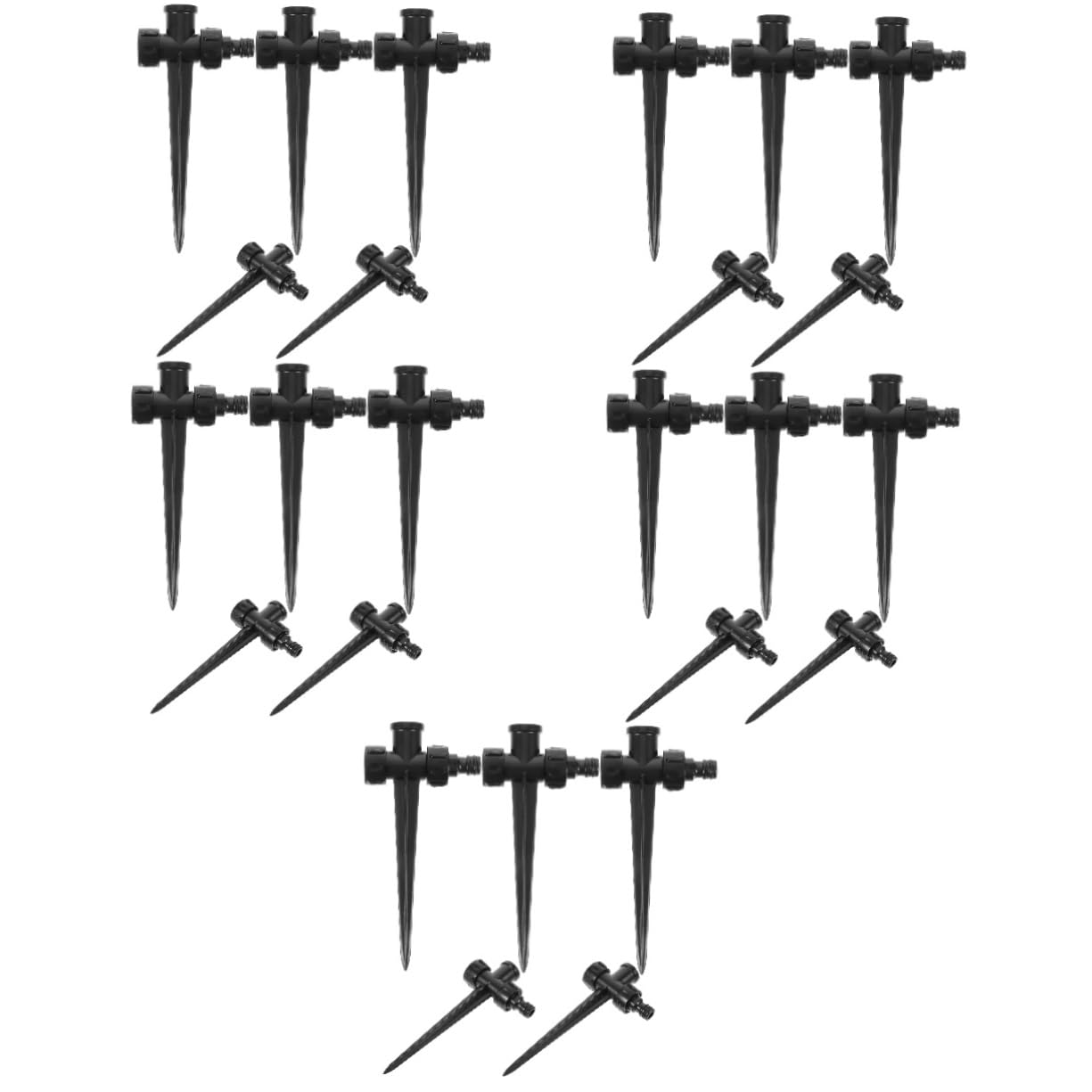 Toyvian 5 Set Sprinkler Rotante Automatico Dispositivi Di Irrigazione Delle Piante Fornitura Giardino Spruzzino Picchetto Per Irrigatore Multiuso Plastica Nero 5 Pezzi*5