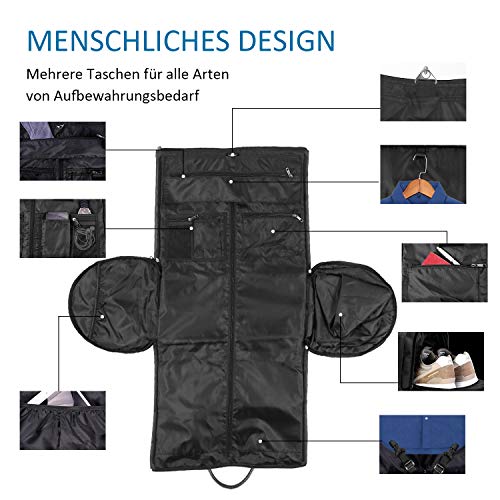 Convertible Travel Garment Bag,Carry on Garment Duffel Bag for Men Women - 2 in 1 Hanging Suitcase Suit Business Travel Bag