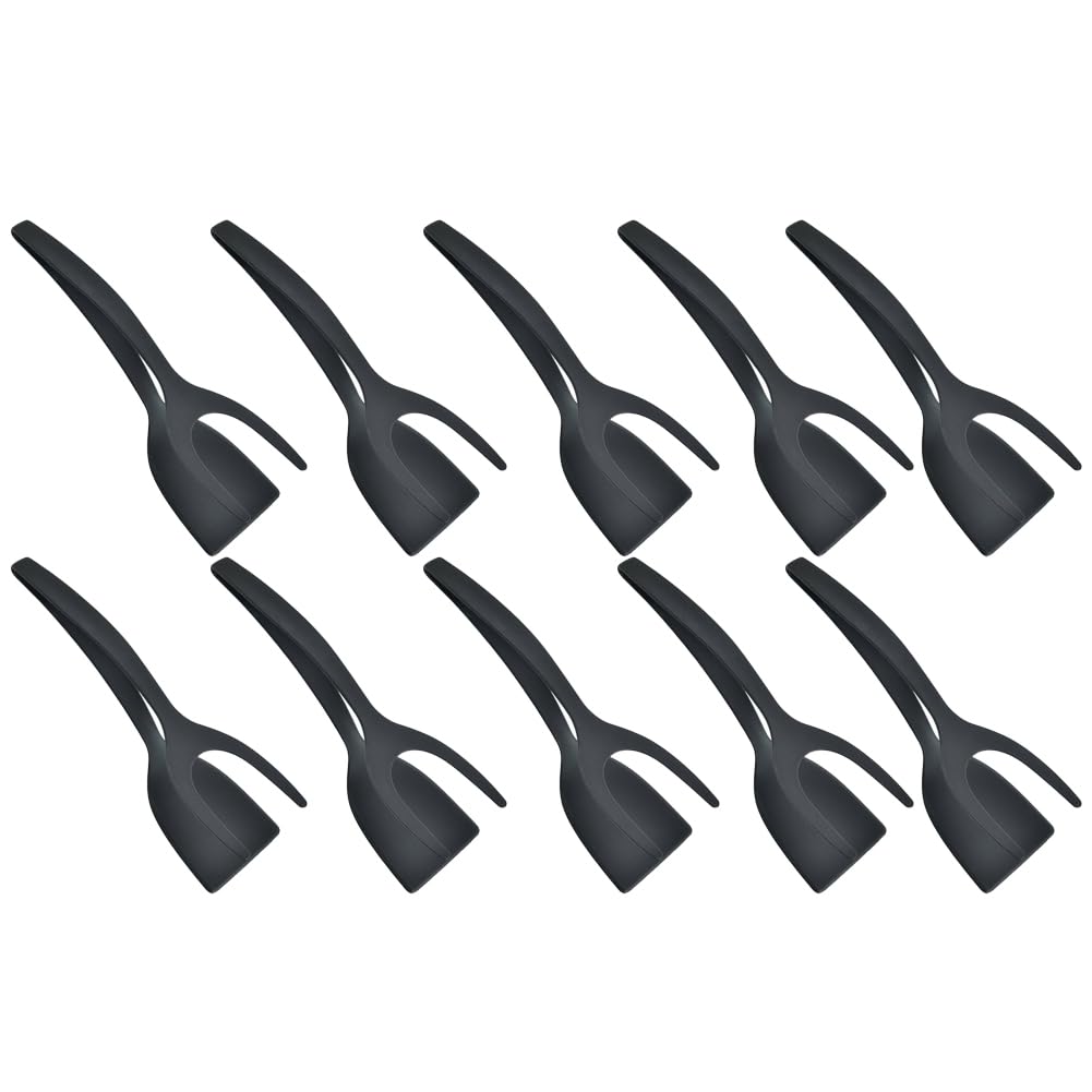 Clip pour spatule noire pour ne plus rater le retournement de vos viandes et poissons