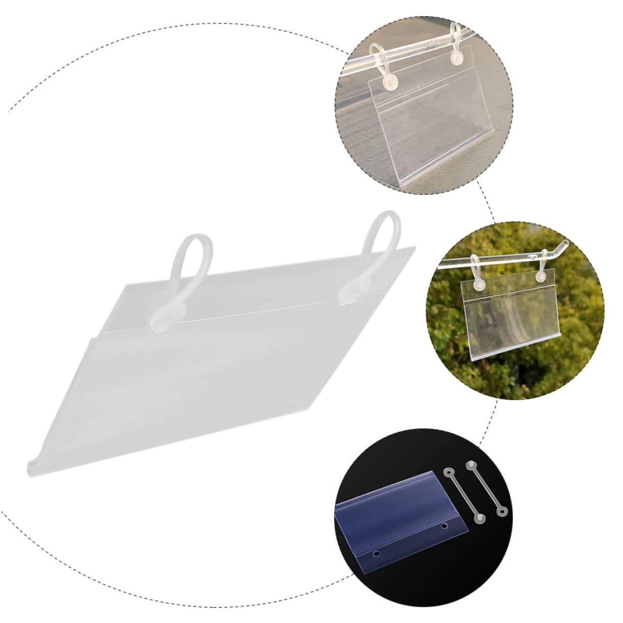 HOMSFOU 40stücke Transparenter Preisschildhalter Einzehandels-preisschildhalter Aus Hochwertigem Pvc-material Für Regale Für Supermärkte Und Läden
