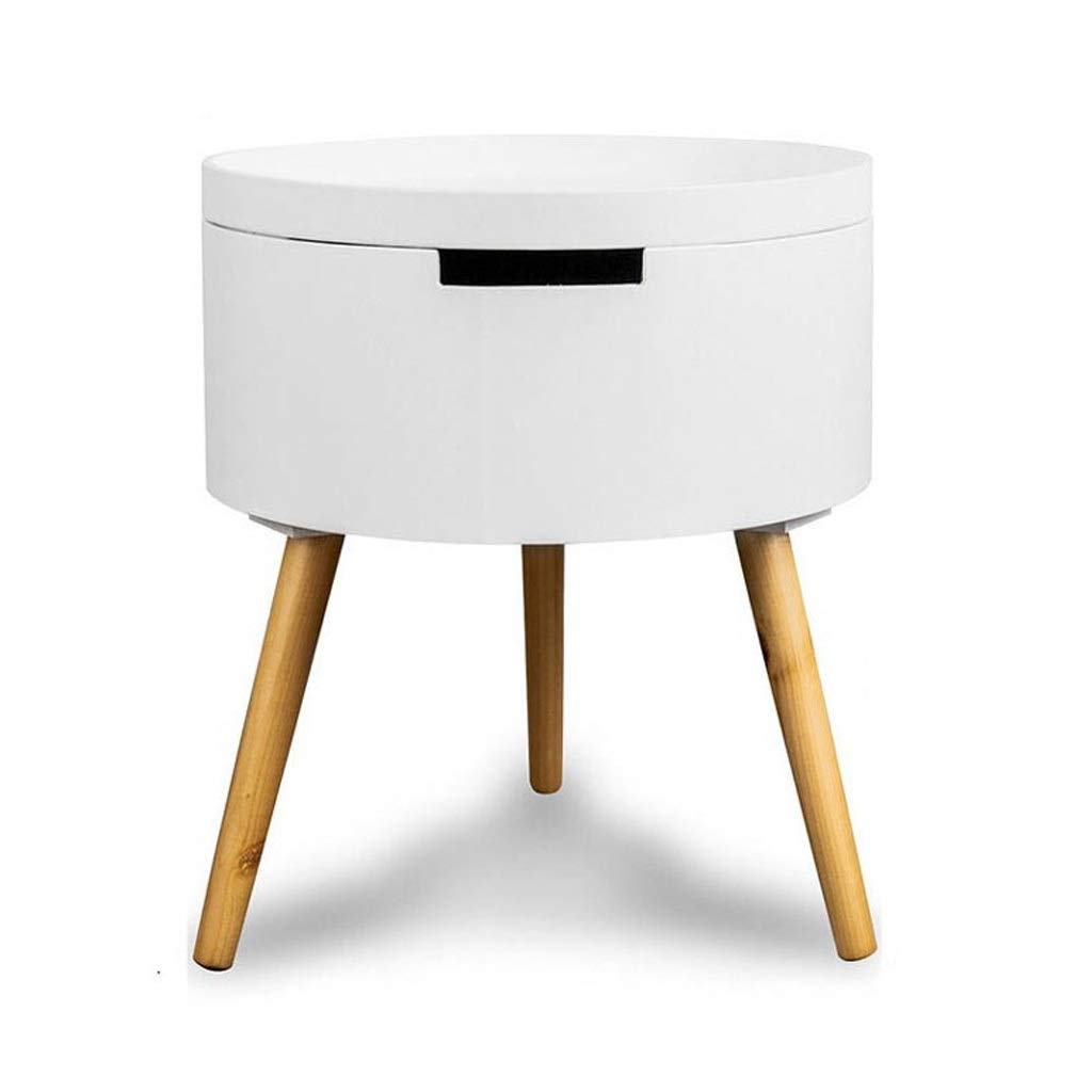 Table d'appoint ronde à rangement caché pour un salon toujours ordonné