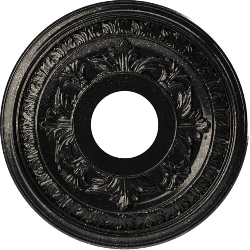 Image of Ekena Millwork 13 inchOD x 3 1 /2 inchID x 3 /4 inchP Baltimore Thermoformed PVC Ceiling Medallion (Fits Canopies up to 5 1 /4 inch), Textured Metallic Galaxy
