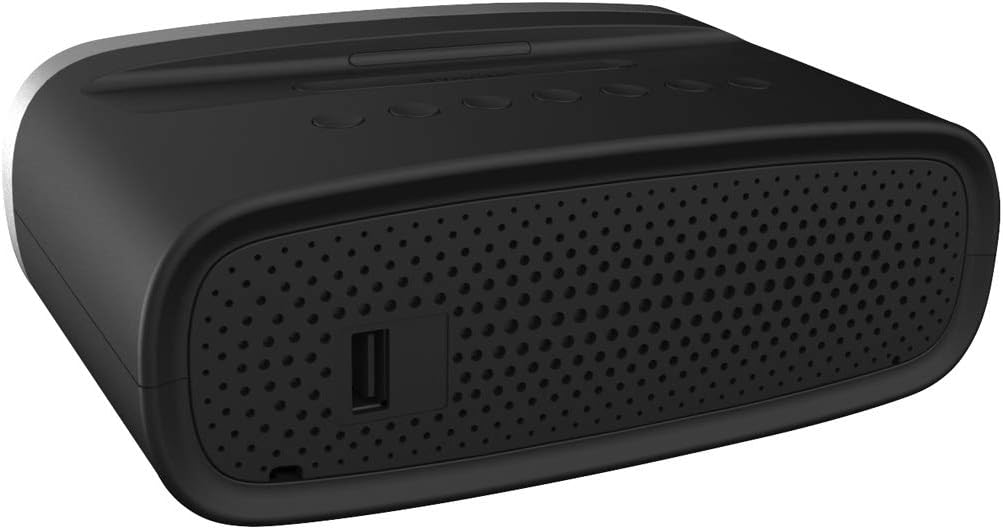 Back view of Grundig Sonoclock 1500 showing power input and USB port