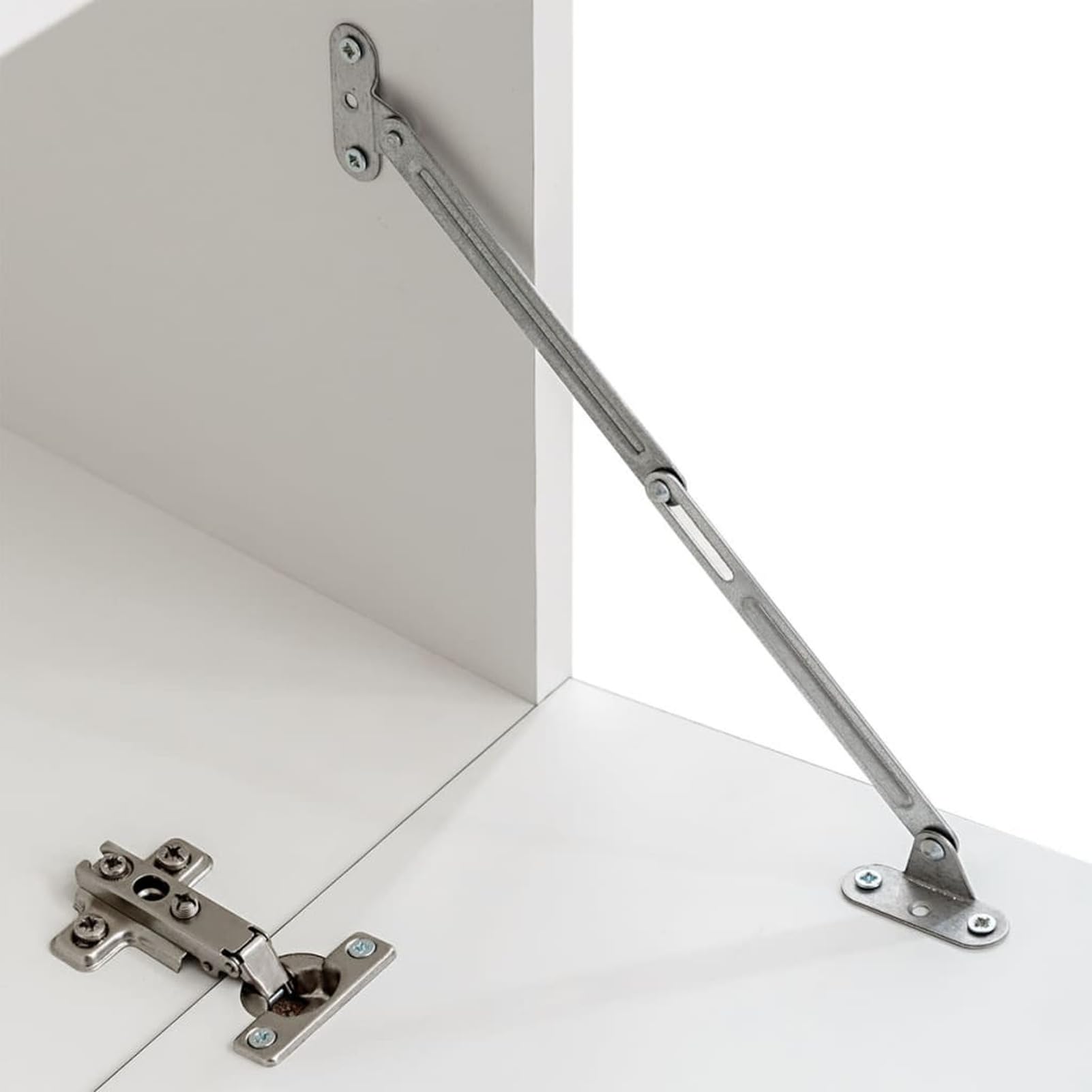 GuyAna Mobile TV a Parete Con Vetrina 5 Pz Illuminazione LED Bianco, Moderno, Soggiorno, Mobili Salotto Porta TV