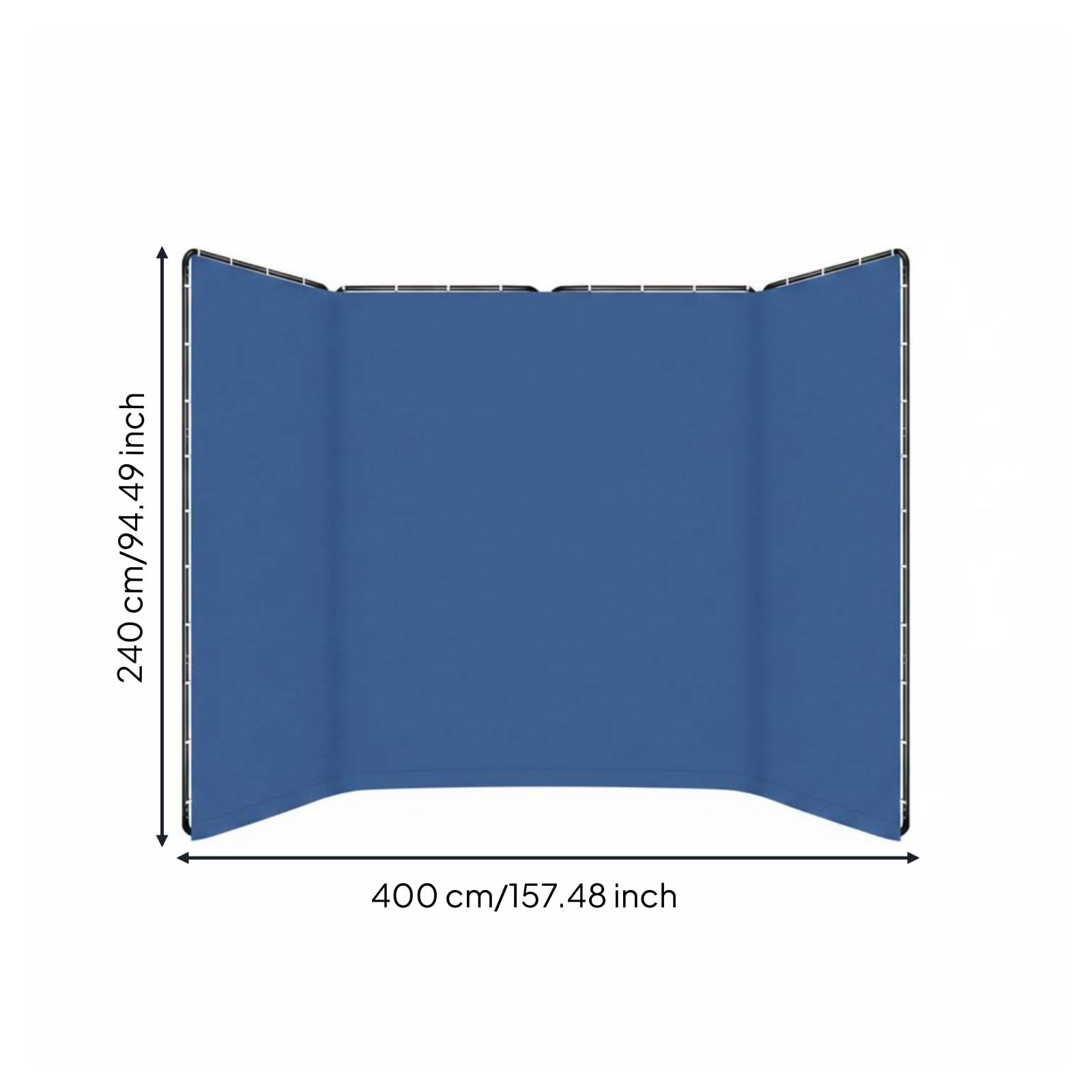 Schermo Fotografico Sfondo Verde Pieghevole Video Pannello Ripresa Tela Supporto Portatile Struttura Compatta Funzione di Compositing Adatto per Studi, Blu