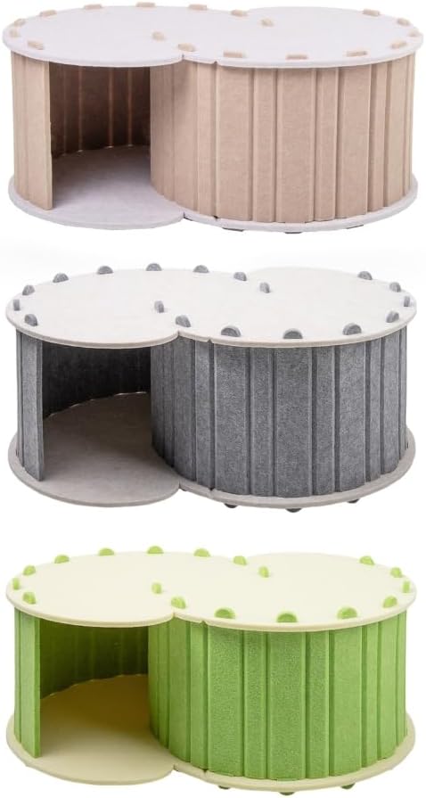 Cats Cave Felted Kittens Play Tube Pet Tunnel Natural Felted Pet Cats Cave for Playfulness Pet