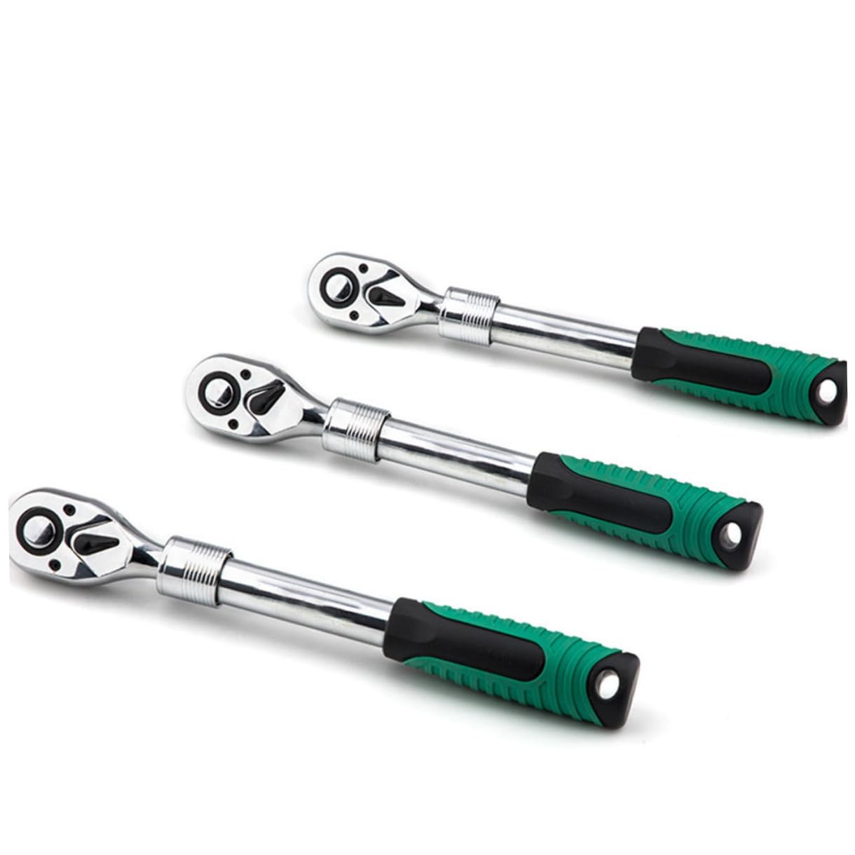 WOONEKY Acier Clé à Cliquet à 72 Dents Vert, Extensible