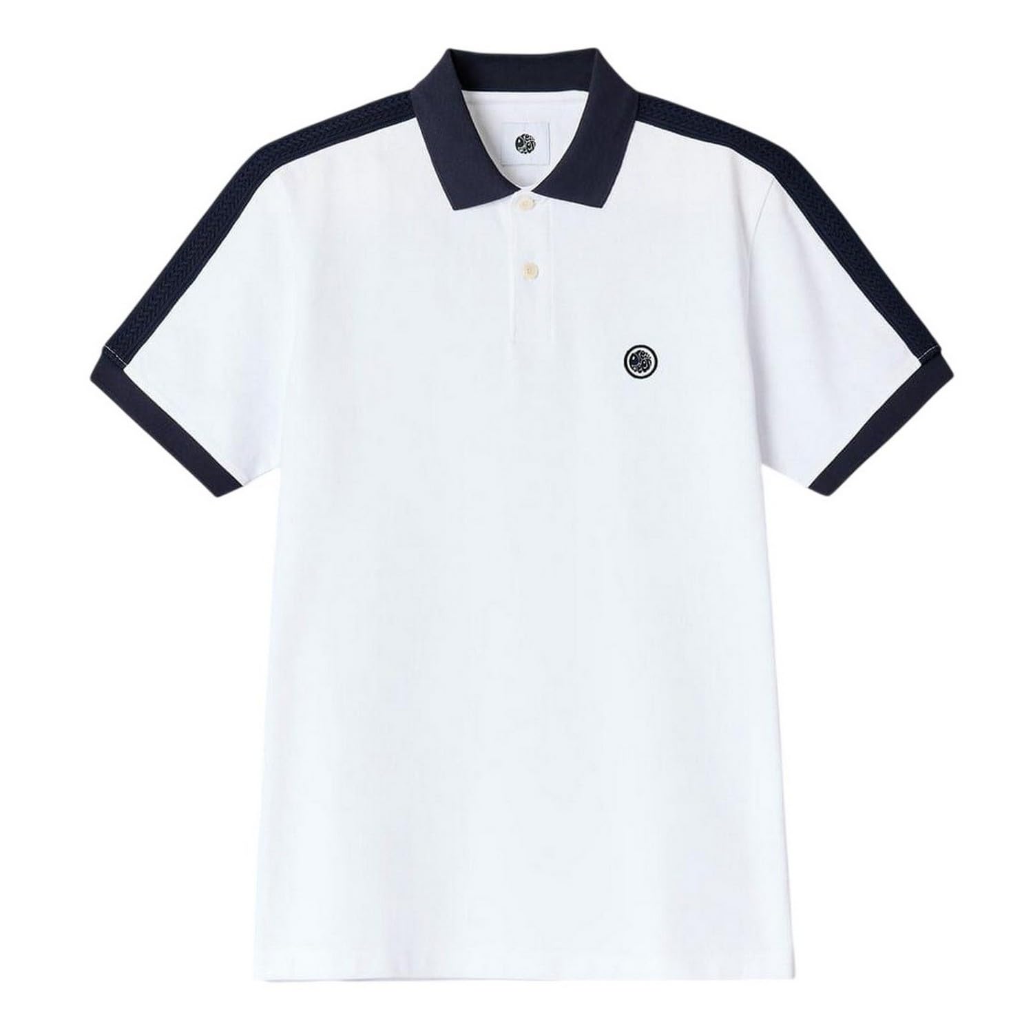 Pretty Green Men's White Pg Denton Short-Sleeve Polo Shirt in Size M, Sports Direct