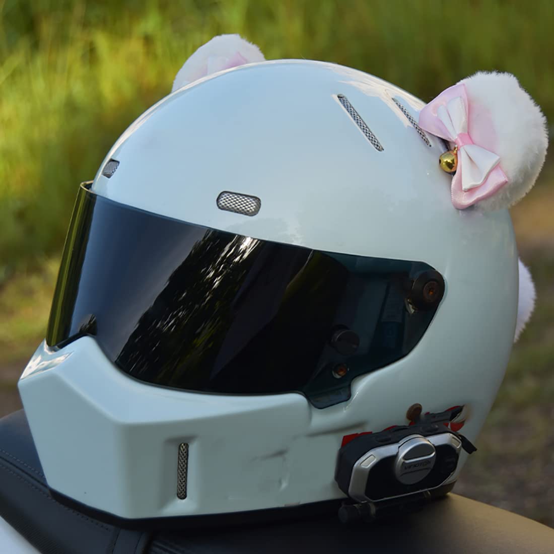 Amazon.co.jp: ヘルメットのための2個のぬいぐるみの熊の耳の楽しい