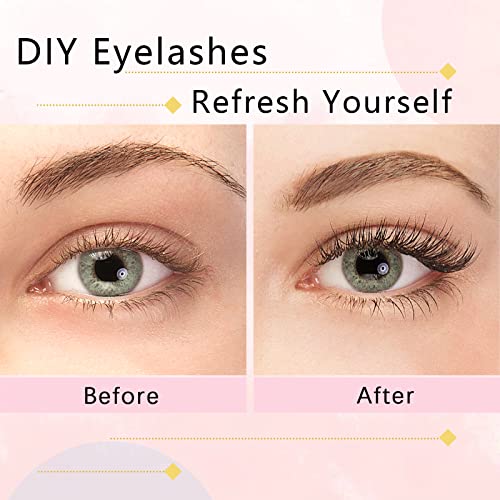 Glowingwin Cluster Lashes 228 PCS Individual Lashes Natural Look False Eyelashes Individual C Curl Soft DIY Lash Extensions At Home(20D Mix8-15mm 0.07C Curl) - Image 4
