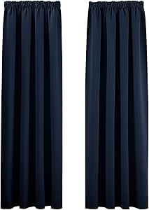 PONY DANCE Verdunklungsvorhänge 2er Set - 245x140cm Thermo-Vorhänge Mit Kräuselband