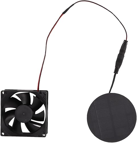 TOPINCN Ventilador solar de 3 W, ventilador de escape solar de ahorro de energía, ventilador de panel solar de bajo ruido, ventilación y