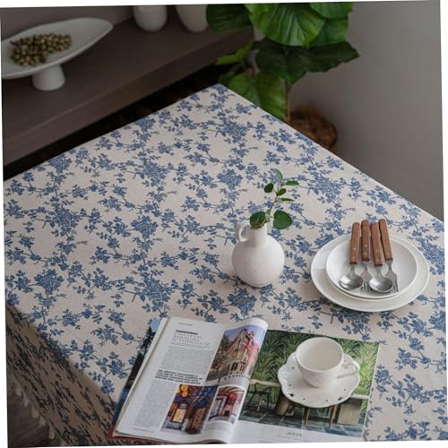Nappe en lin anti-poussière pour protéger une table rectangulaire