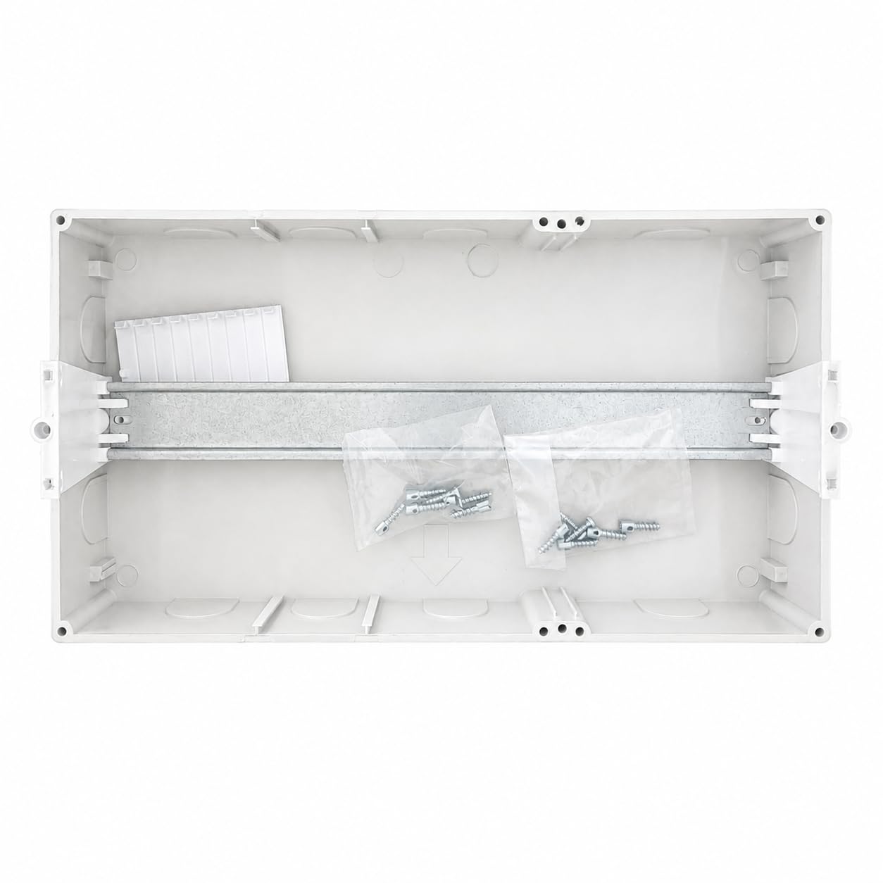 Cuadro de Distribución Empotrar 18 Modulos 370x100x215MM con Puerta Transparente IP40 400V ABS