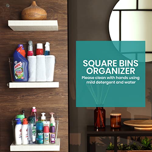 Utopia Kitchen Pantry Organization And Storage Bins - Set Of 4 Large Pantry Organizer Bins - Clear Organizing Bins Or Clear Storage Bins For Organization - Fridge Organizer With Built In Handles #TOP4