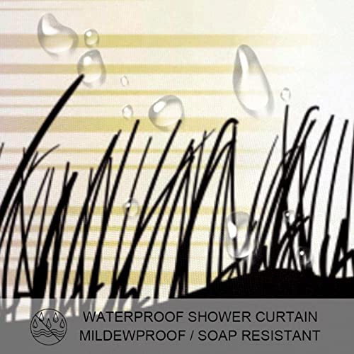 Rideau de douche imperméable grand format anti-projections motif mouette