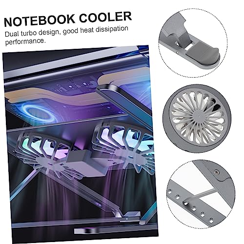 Base con ventilador para laptop TEHAUX aluminio miniatura 4