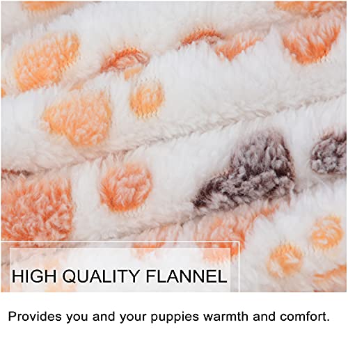 SUNLAND Premium Flannel Pet Blankets Fluffy Cute Paw Print Dog Blanket Super Warm and Soft Bed Cover Fuzzy Sleep Mat for… - Image 7