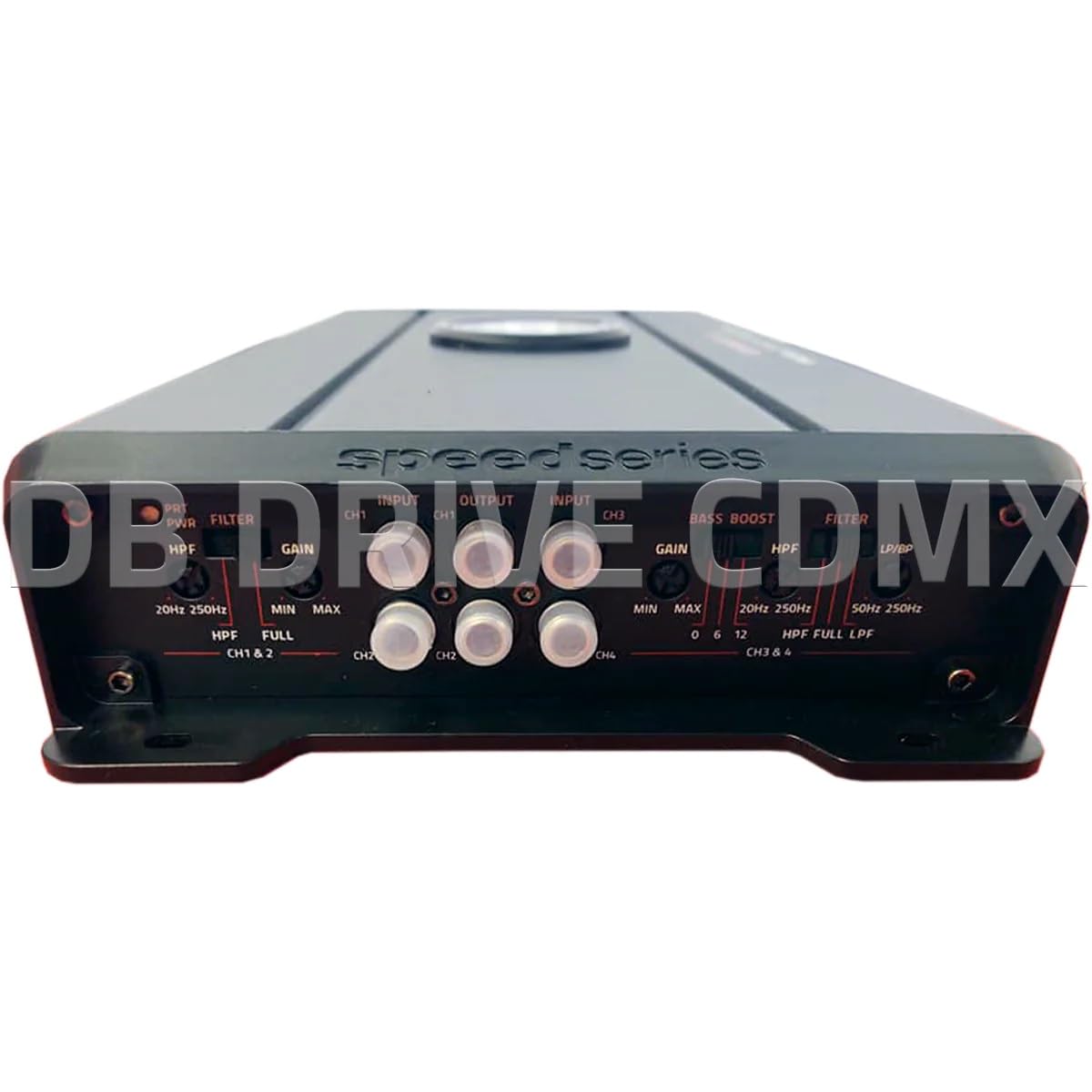 DB Drive SPRO2500.4 Amplifier Front Panel Controls