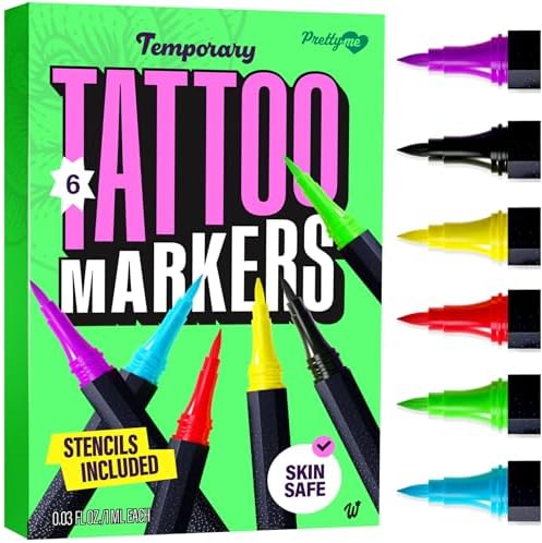 Pretty Me Temporary Tattoos Markers - Henna Body Tattoo Kit for G...
