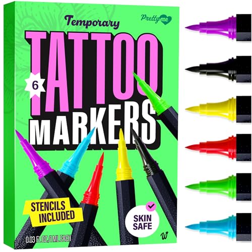 Pretty Me Temporary Tattoos Markers - Henna Body Tattoo Kit for Girls & Adults - Skin Pens...
