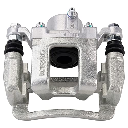 Image of TRQ Rear Brake Pad and Rotor Set Ceramic Calipers Compatible with 2015 Hyundai Sonata with Manual Parking Brake
