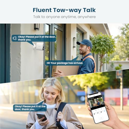 Image of litokam Security Cameras Wireless Outdoor, 2K Battery Powered Outdoor Camera Wireless with Full Color Night Vision, PIR Motion Detection, 2.4G WiFi Home Indoor Camera with IP65 Waterproof, 2-Way Talk