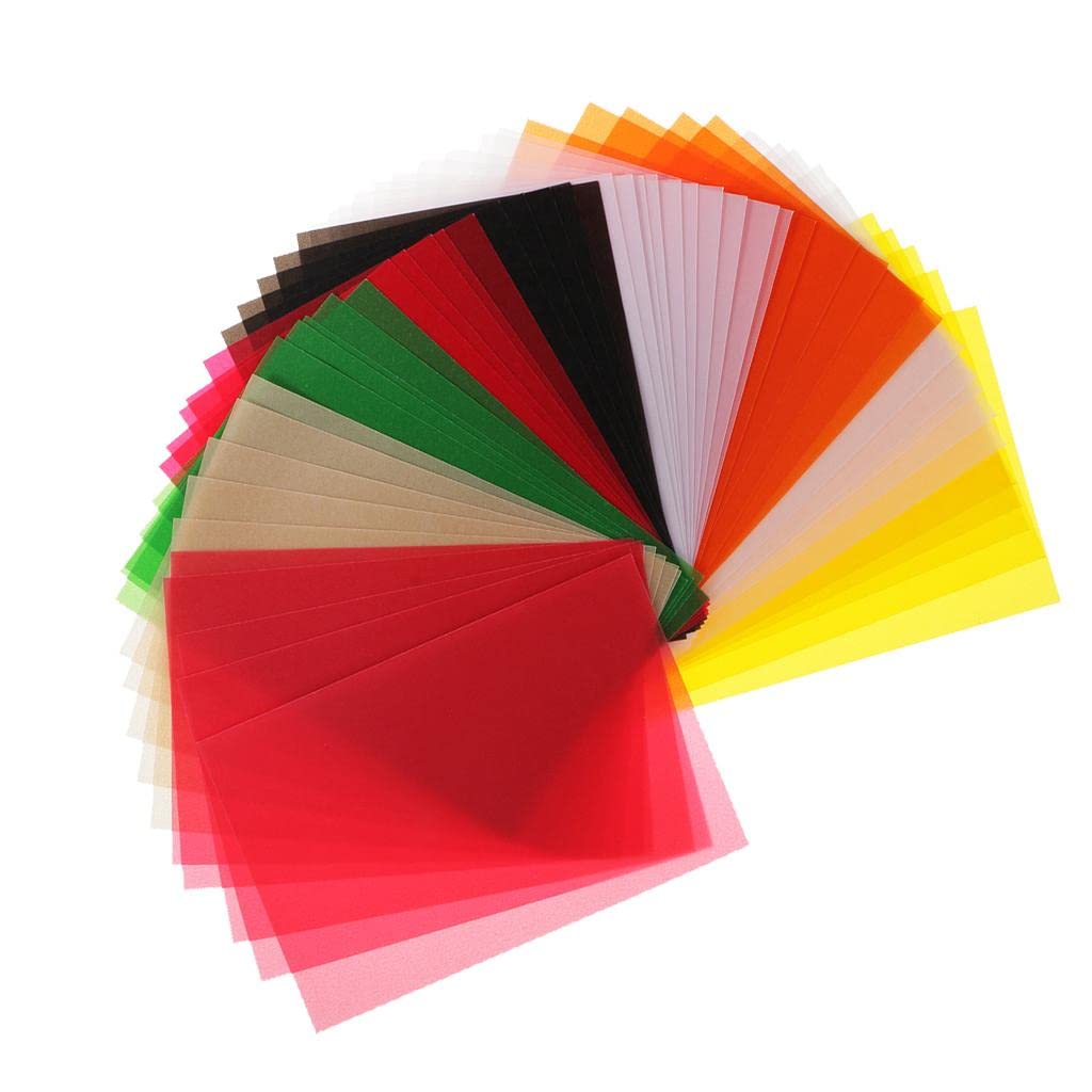 100 Sheets Colored Translucent Vellum Papers for DIY Craft Drawing Cardmaking