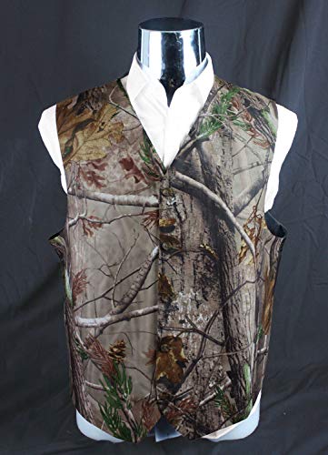 Mens Camouflage Vests for Wedding Groom White Camo Vest for Men (XL, Grey Camo)3