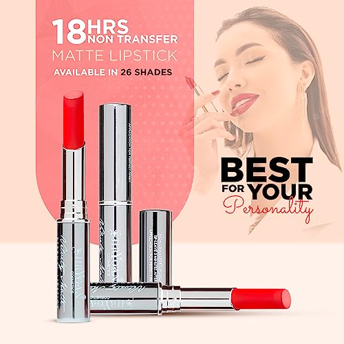 Image of Shryoan Non Transfer Matte 24 Hours Waterproof Lipstick - 5gms