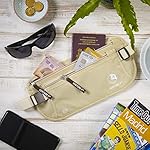 VENTURE 4TH Money Belt for Travel – Hidden Under-Clothes RFID Blocking Passport Holder & Slim Travel Wallet Pouch for Men & Women to Protect Cash, Cards & Documents (Beige) - Image 2