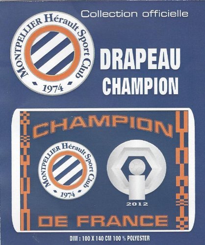 Drapeau Champion de France - Collection Officielle - MHSC Montpellier Hérault - Football Ligue 1