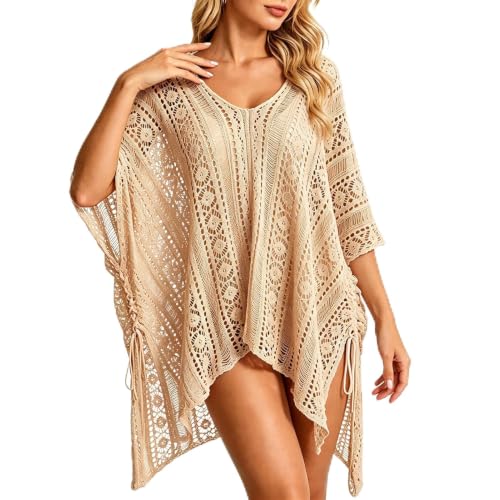 Image of Bathing Suit Cover Up for Women,V-Neck Summer Swimsuit Coverups Loose Swimwear Beach Dress for Pool Sea Party