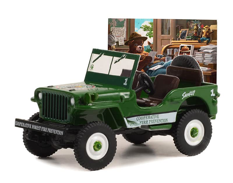Greenlight 38040-A Smokey Bear Series 2-1945 Willys MB 1/64 miniatura 2